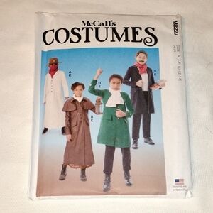Mccalls (M8227) Kids Historical Costume Pattern, Size: A (7-8-10-12-14) NWT